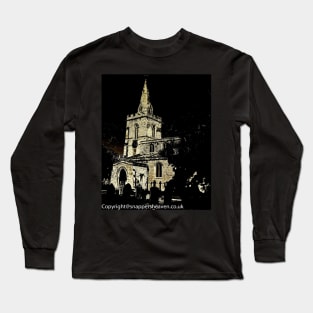 Weekley Church in Black and White, St Mary the Virgin Long Sleeve T-Shirt